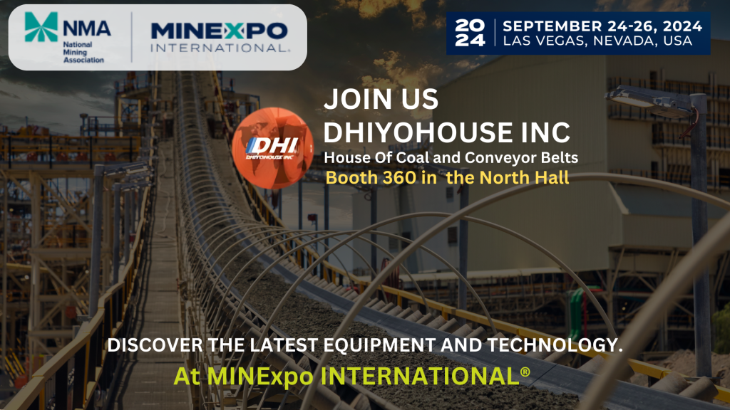 Dhiyohouse Inc. showcasing conveyor belt innovations at MINExpo International 2024 Las Vegas Event for mining industry solutions.